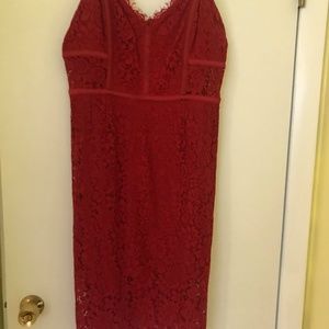 Red lace Express dress